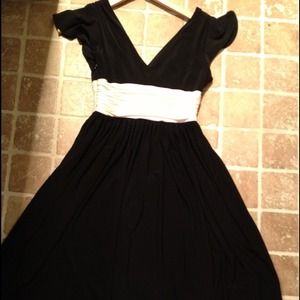 Sexy dress - black and cream