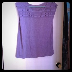 Nice, light purple knit top.