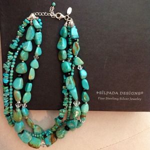 Silpada Sterling Silver & Turquoise Necklace NEW