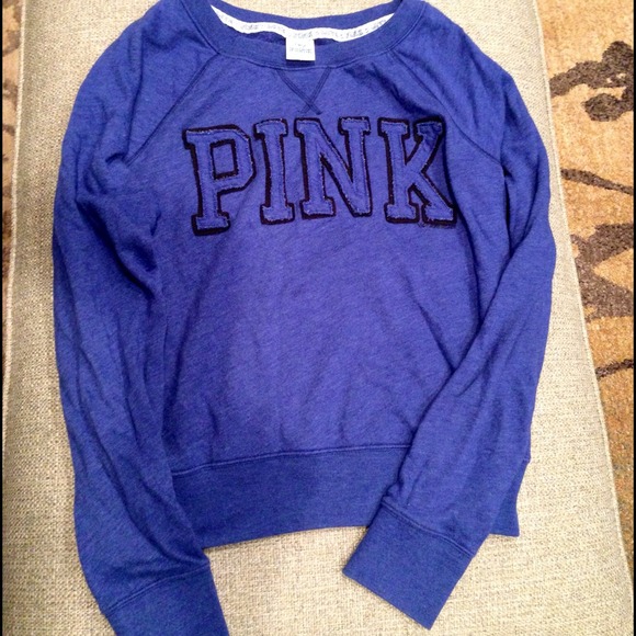 REDUCED! VS PINK Cobalt Crew-neck Sweatshirt