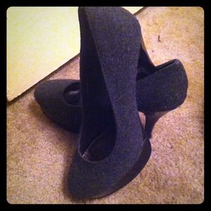 Gray heels never been worn