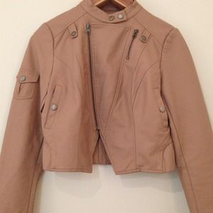 TCEC Vegan Leather Cropped Jacket Size L