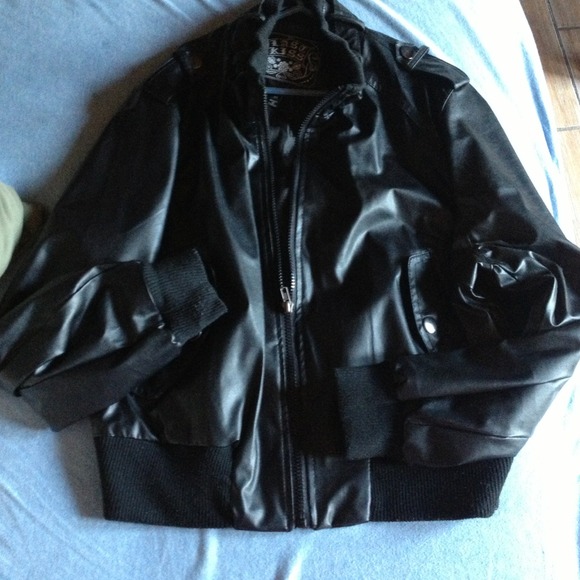 Cute leather faux jacket