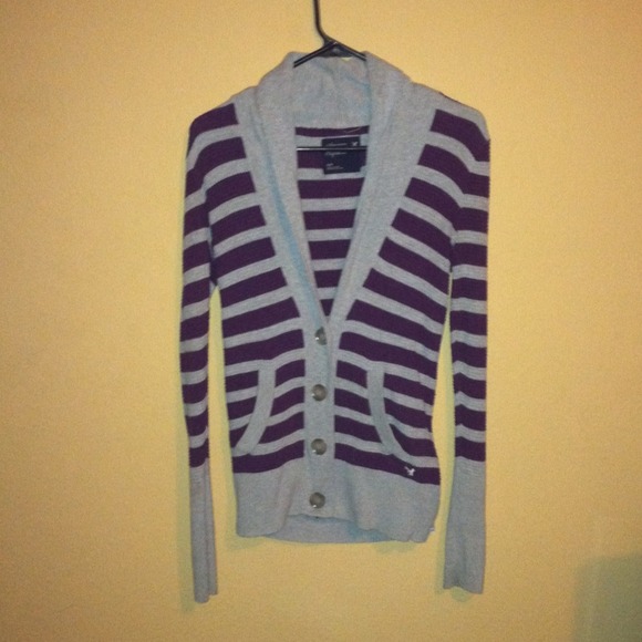 REDUCED Purple and grey cardigan/ sweater