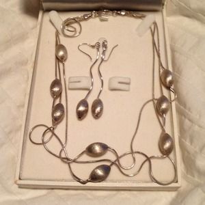 sterling silver necklace and earrings