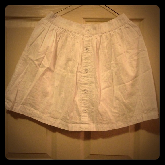 White button cute skirt:)