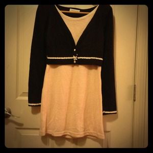 Sweetheart cute dress! Dark brown and light pink