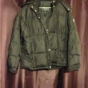 Black winter warm coat