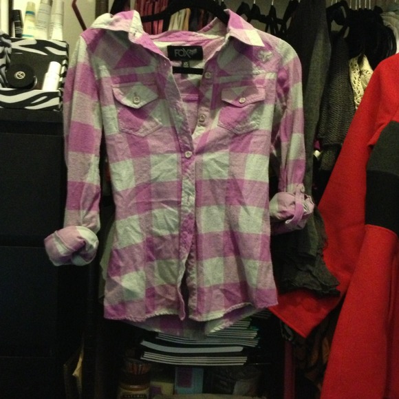 Fox button down shirt⭐sold⭐