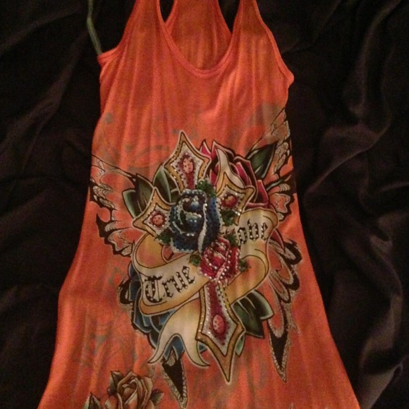 Bright orange drag length umgee dress