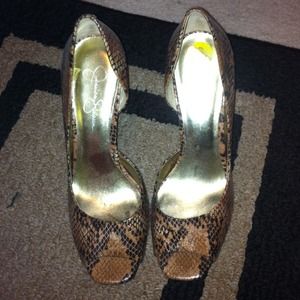Jessica Simpson Heels Snake Skin