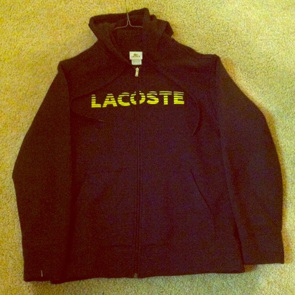 Mens Lacoste print hoodie