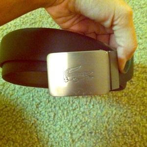 Mens Lacoste reversible black /brown belt