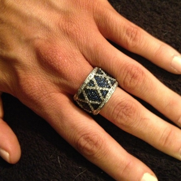 Ross Simons Navy "X" Ring.