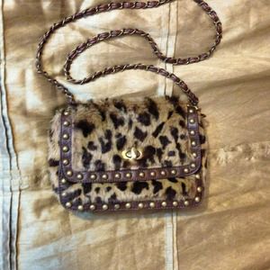 eopard pattern fur bag!