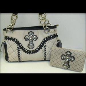 👜PRICE REDUCED👜 Rustic Couture Handbag & Wallet.