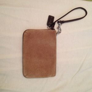 Coach suede wristlet