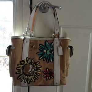 SOLD Coach Flower Tote Bag