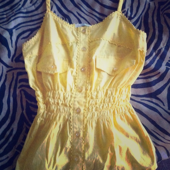 🌟SOLD🌟 Yellow Strap Blouse