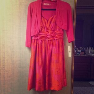 Eliza J (NWT) Hot Pink dress and sweater  Size 8