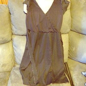 Brown pokadot dress