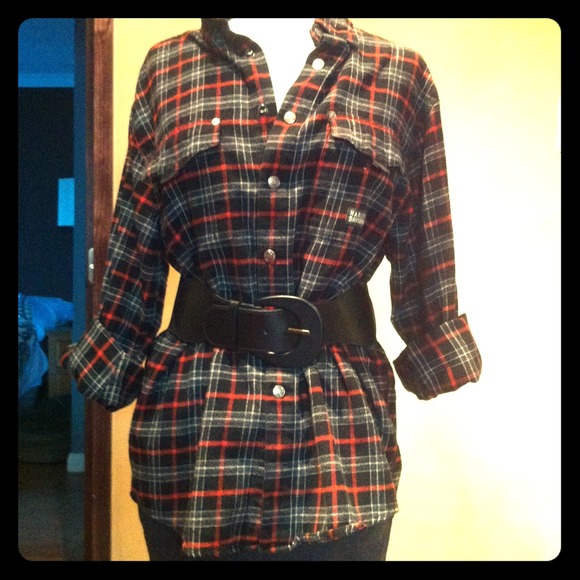 💟REDUCED 2x💟Harley Davidson snap front flannel