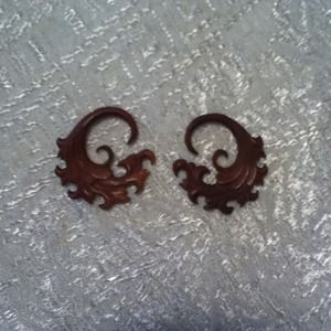 Wood earrings for gauged ears