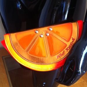 SOLDRare Betsey Johnson Neon Orange Clutch