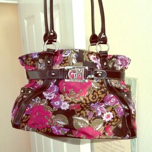 Gia Milani Handbags - Leather & Floral Purse Gia Milani Handbags - Leather & Floral Purse
