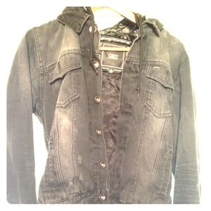 Obey Jean/Leather Bomber Jacket