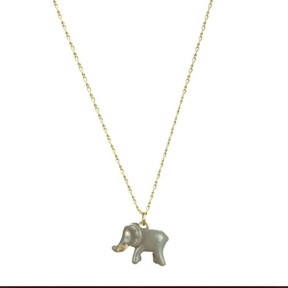 Gold elephant necklace