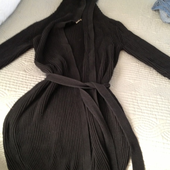 J crew cable sweater robe