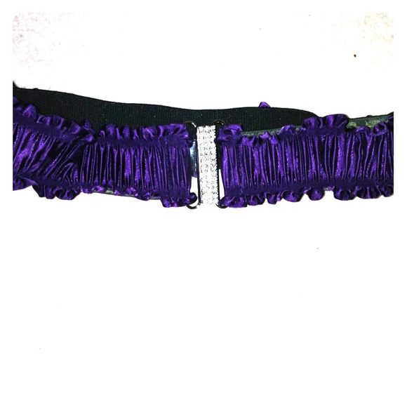 Purple Satin and Diamond Stretchy bebe Belt