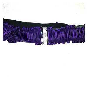 Purple Satin and Diamond Stretchy bebe Belt