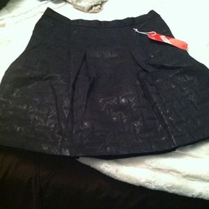 Black metallic skirt