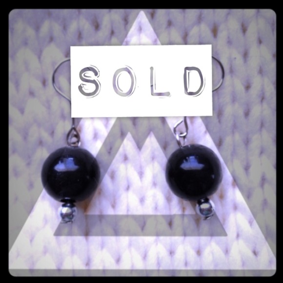 Black dangle earrings