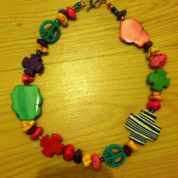 Bright statement piece necklace