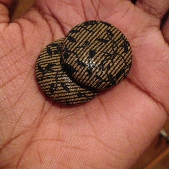 SOLD Handmade button earrings