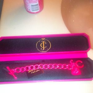 Authentic Juicy Couture Hot pink bracelet!!!