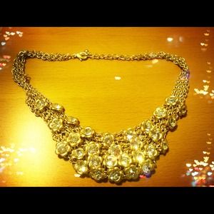 Jewelry - Flower crystal cluster bib necklace Jewelry - Flower crystal cluster bib necklace