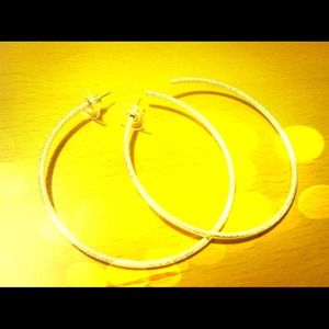 Rachel Jewelry - Silver foiled hoop earrings Rachel Jewelry - Silver foiled hoop earrings