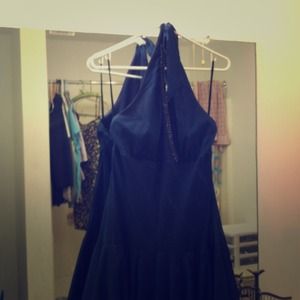 Halter style cocktail  w handkerchief  bottom