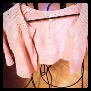 Light pink cropped cardigan