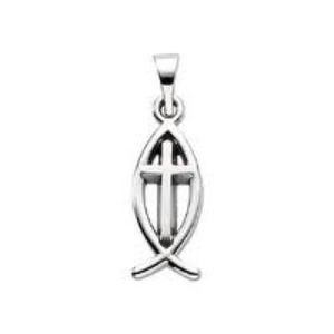 James Avery Open Ichthus with Cross