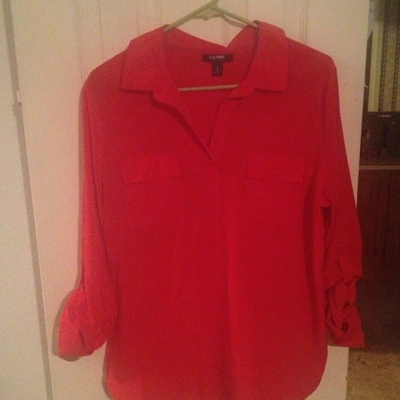 Old Navy large dark orange blouse