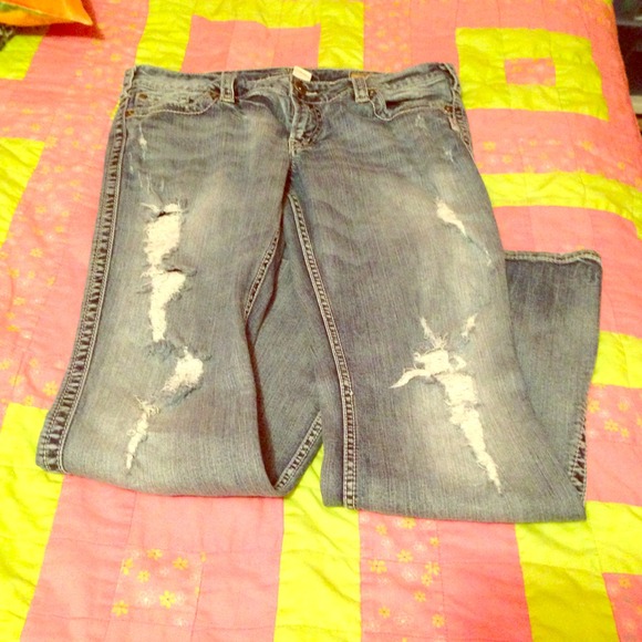 Silver jeans like new!!!