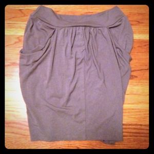 High waisted cotton comfortable gray skirt