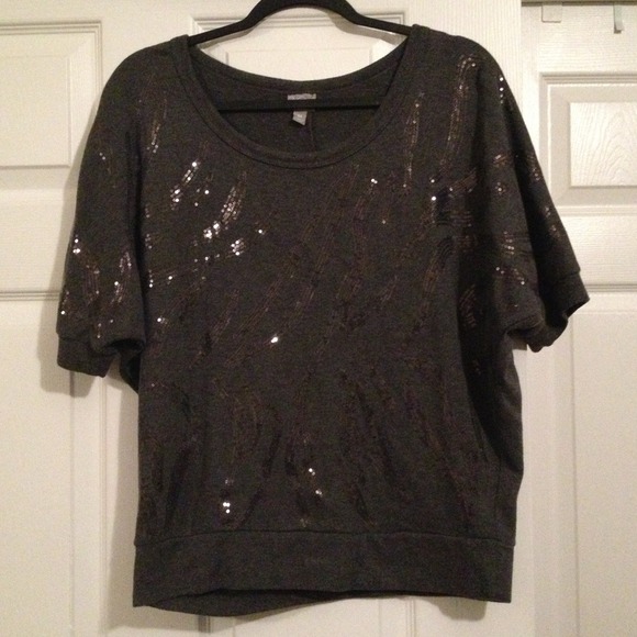 Size Med Vanity Sequin Zebra Striped Sweatshirt
