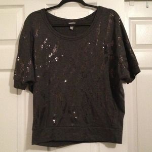 Size Med Vanity Sequin Zebra Striped Sweatshirt