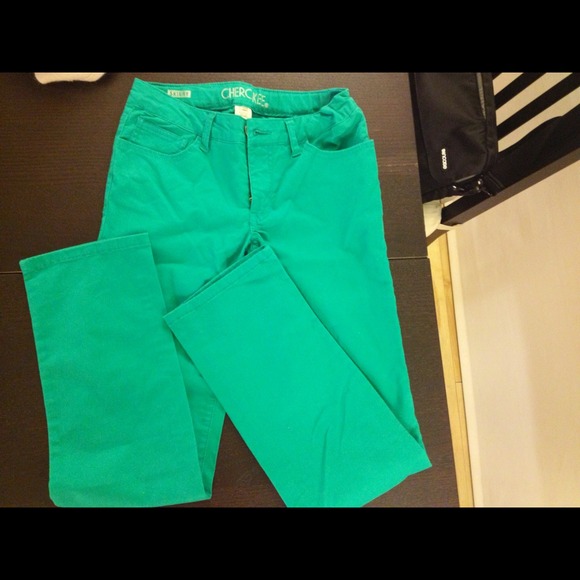 ***SOLD Green skinny jeans (girls)